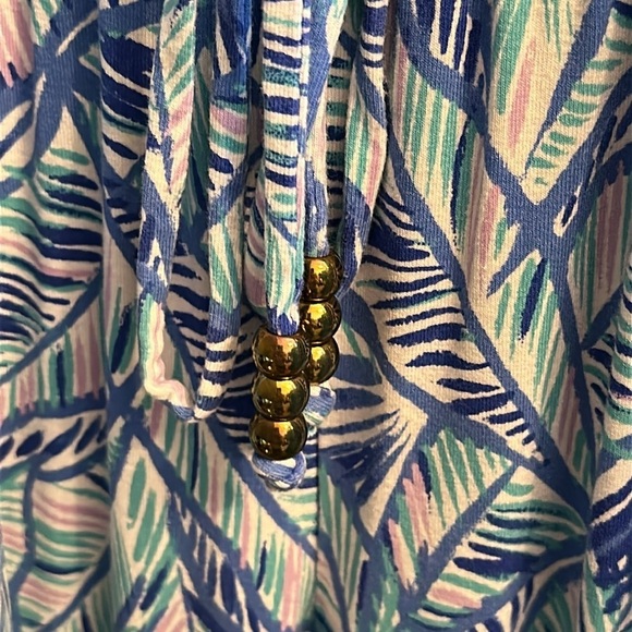 Lilly Pulitzer Paulina Multicolored Bennet Blue Let's Mango Jumpsuit Women Small - Picture 7 of 13